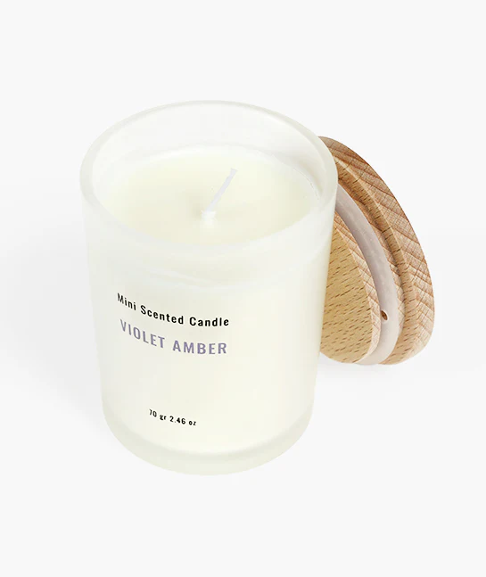 Violet Amber Mini Scented Candle - 70 g - Image 2